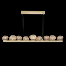 Hammerton PLB0089-0C-GB-B-CA1-L1 - Mesa 59" Linear Suspension-Gilded Brass-Bronze Blown Glass