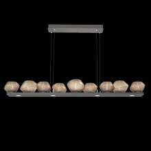 Hammerton PLB0089-0C-GP-B-CA1-L1 - Mesa 59" Linear Suspension-Graphite-Bronze Blown Glass