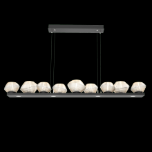 Hammerton PLB0089-0C-MB-A-CA1-L1 - Mesa 59" Linear Suspension-Matte Black-Amber Blown Glass