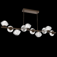 Hammerton PLB0089-T0-FB-C-001-L3 - Mesa 10pc Twisted Branch-Flat Bronze-Clear Blown Glass-Threaded Rod Suspension-LED 3000K