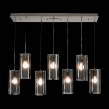 Hammerton PLB0044-05-GB-FG-C01-E2 - Textured Glass Linear 5pc Multi-Pendant