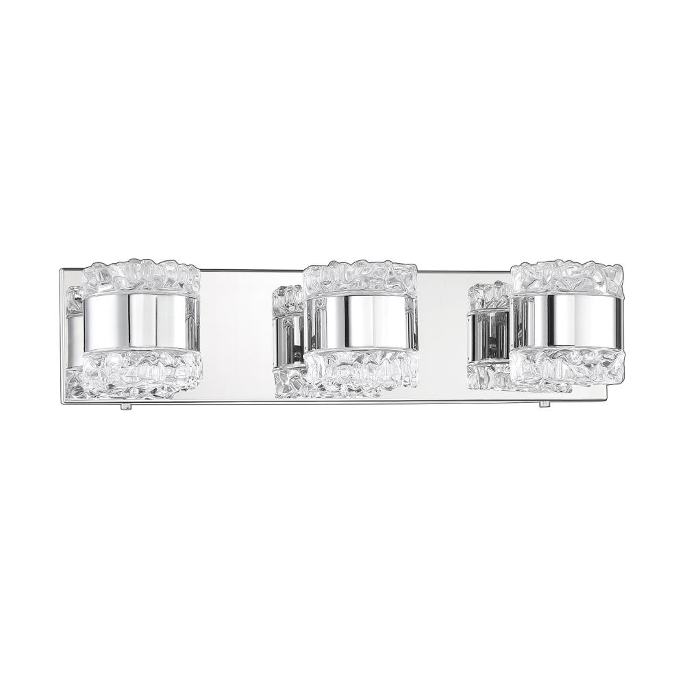 BAZIL 3-Light Chrome Vanity Light