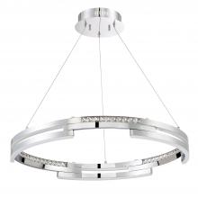 Kendal PF8730-CH - SATERN series 50 Watt Black Stainless Integrated LED Ring Pendant