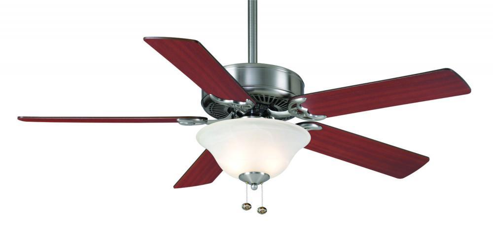 Three Light Brushed Nickel Glass: Swirled White Ceiling Fan