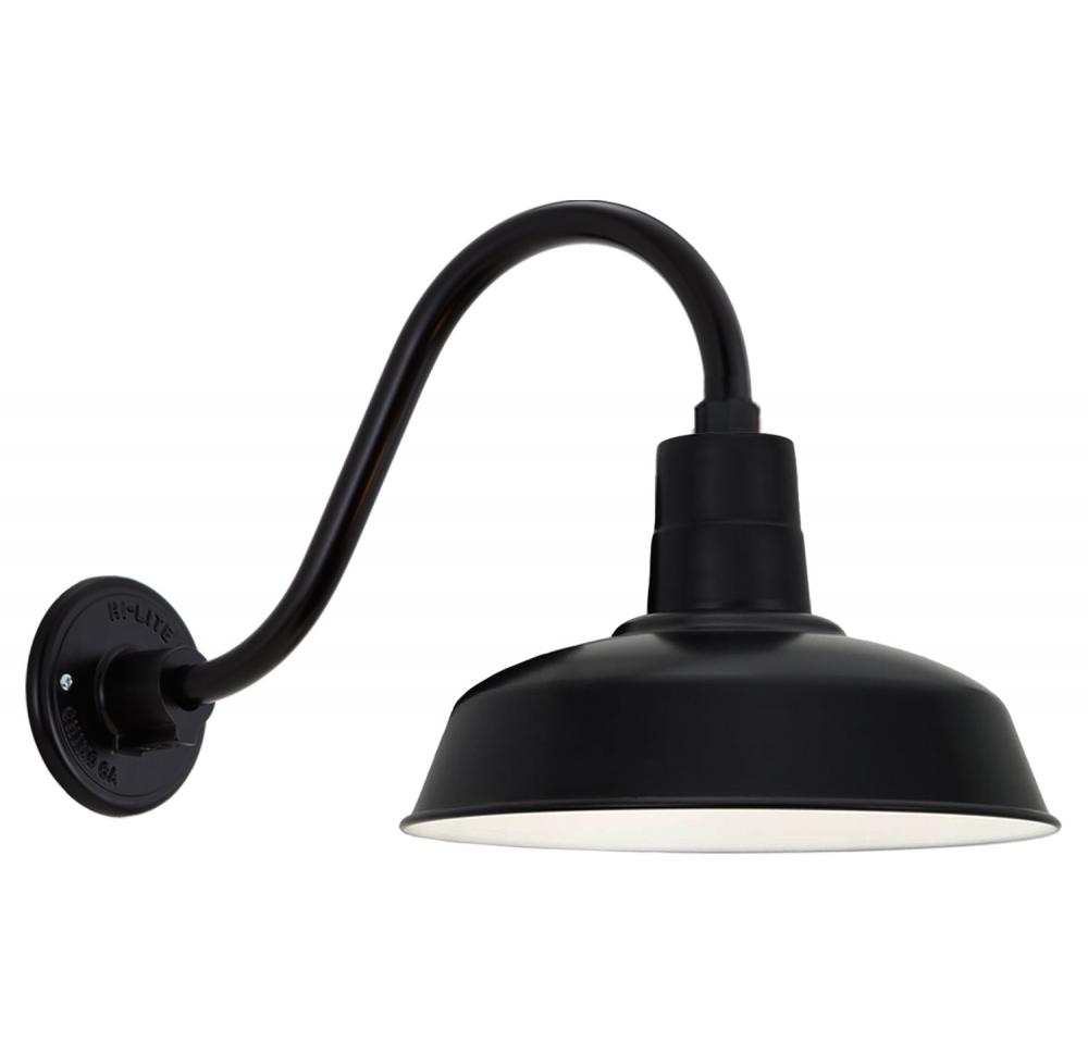 14&#34; Gooseneck Barn Light Warehouse Shade, B-1 Arm