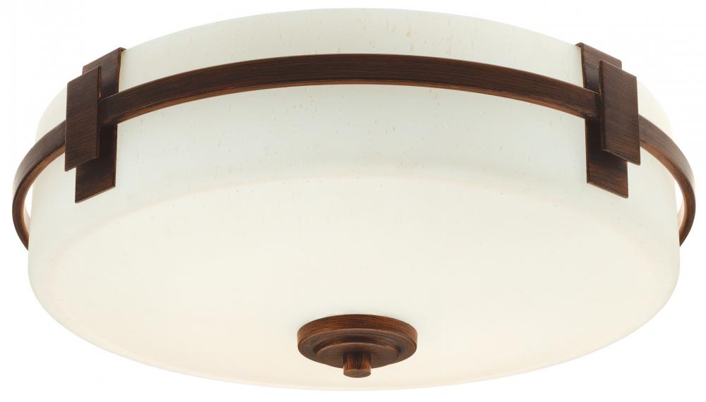 Bronze Drum Shade Flush Mount