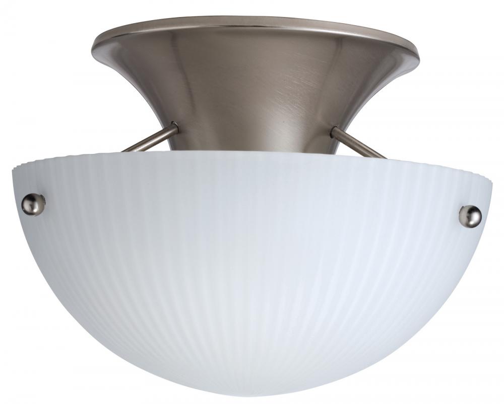 Nickel Bowl Semi-Flush Mount