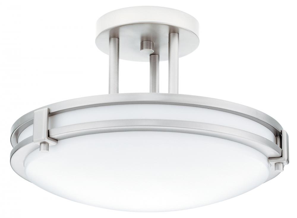 Nickel Bowl Semi-Flush Mount