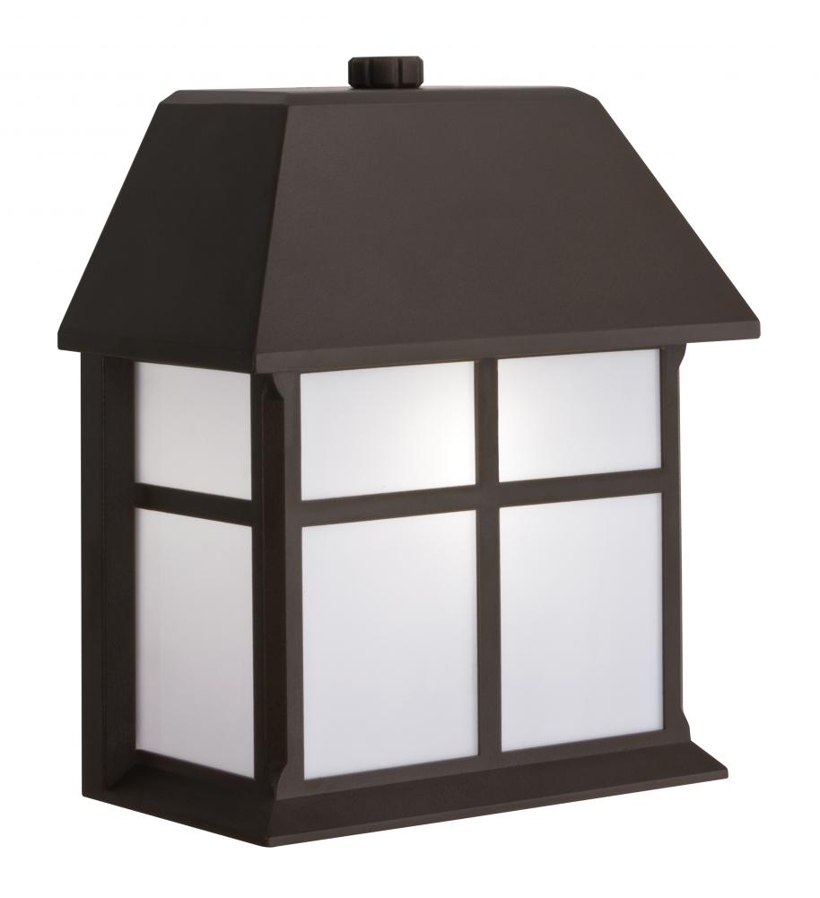 One Light Bronze Wall Lantern