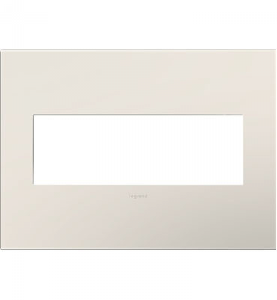 adorne? Satin Light Almond Three-Gang Screwless Wall Plate