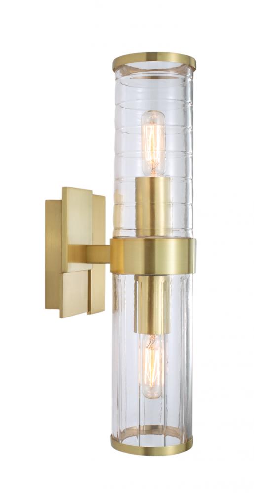 Stripe Sconce - Satin Brass