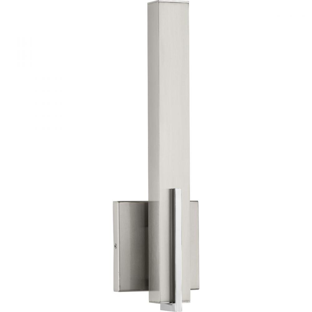 Planck LED Collection One-Light LED Wall Sconce, Brushed Nickel Finish