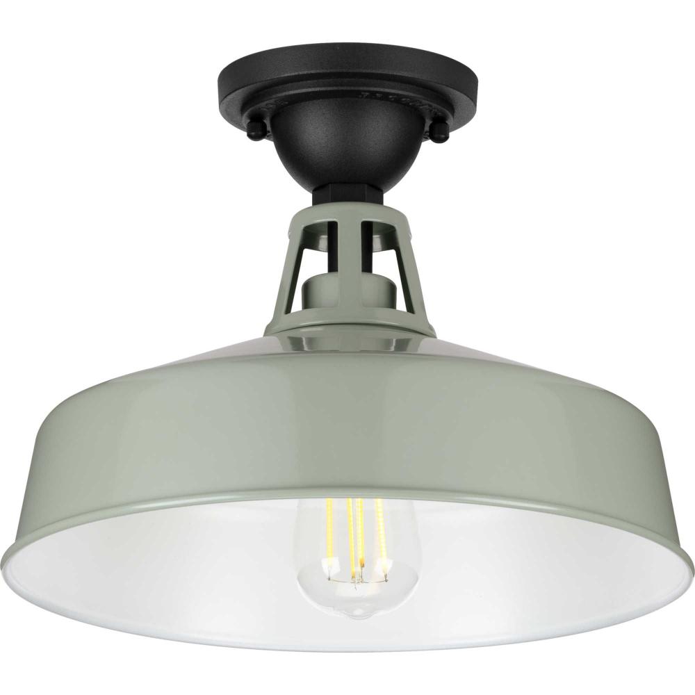 Cedar Springs Collection Pistachio One-Light Farmhouse Semi-Flush Mount