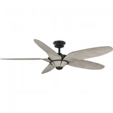 Progress P250073-020 - Mesilla Collection 60&#34; Five-Blade Antique Wood/Antique Bronze Indoor/Outdoor DC Motor Urban Indu