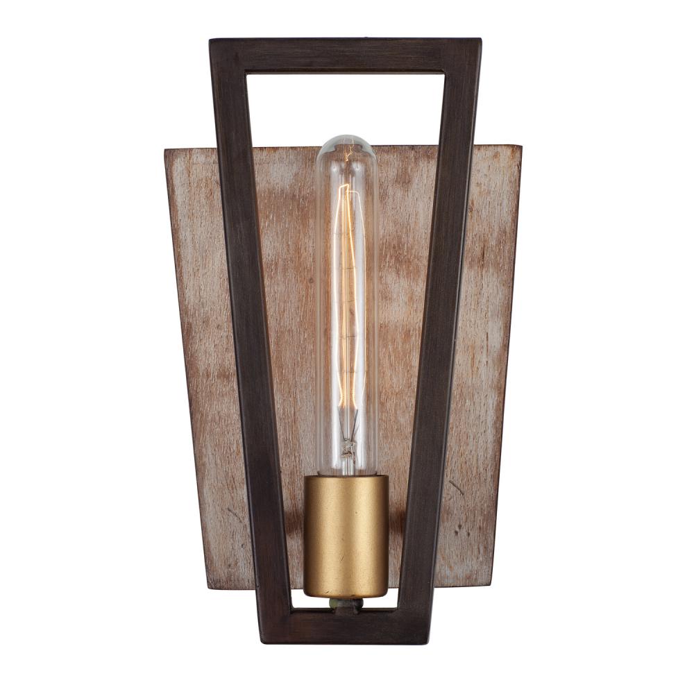 Zag 1-Lt Sconce - Dark Oak