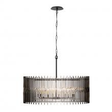 Varaluz 393P10MBFG - Park Row 10-Lt   Pendant - Matte Black/French Gold