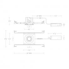 WAC US R3BRAN-FWD-WT - Ocular 3.0 Dim-to-Warm Round Adjustable Trim and Remodel Housing with New Construction Frame-In Ki