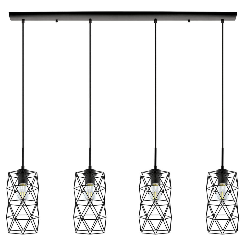 4x25W Multi Light Pendant w/ Matte Black Finish