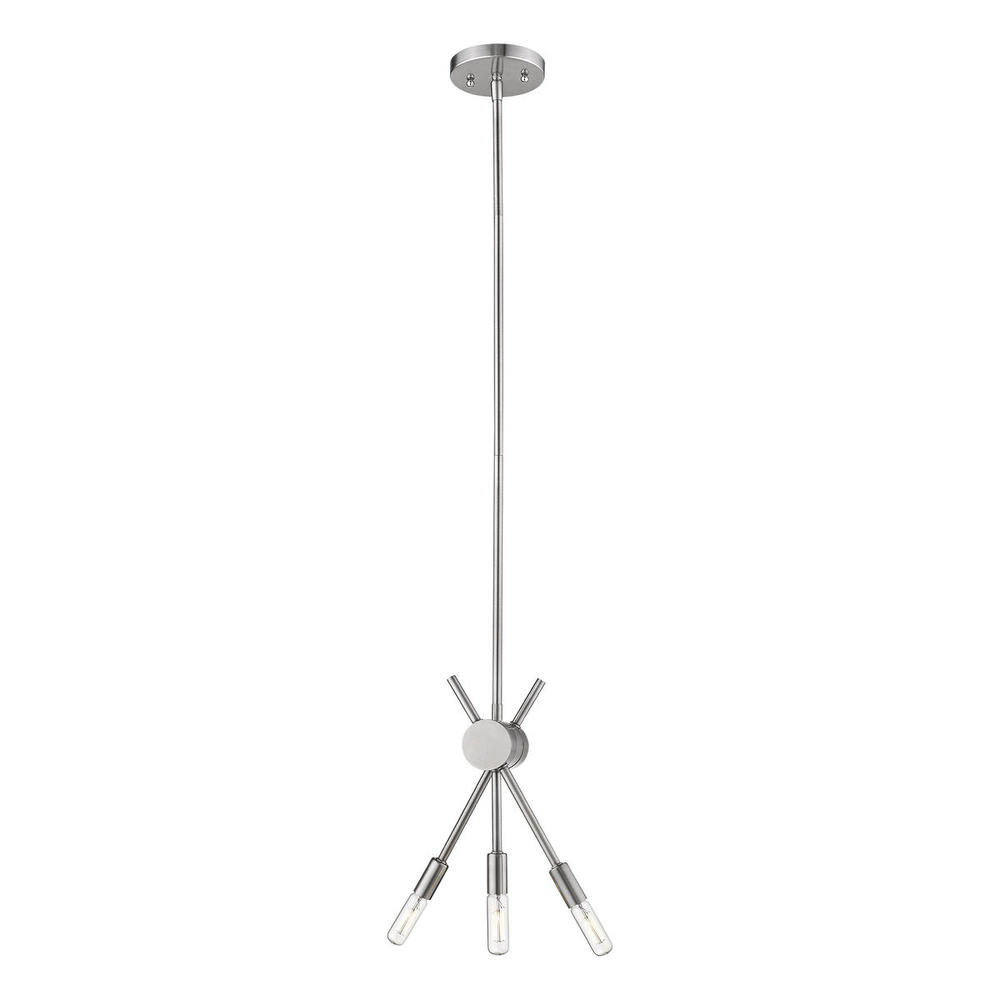 3x60W Mini Pendant w/ Polished Nickel Finish