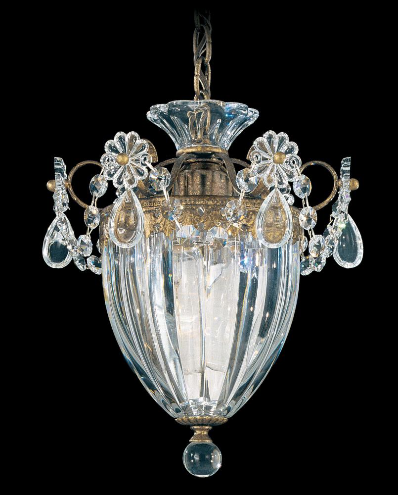 Bagatelle 1 Light 120V Mini Pendant in Etruscan Gold with Heritage Handcut Crystal