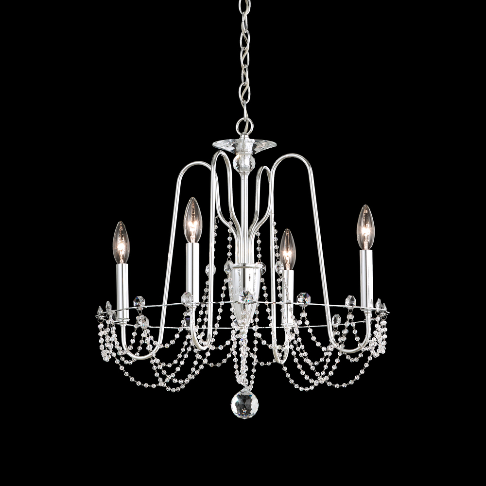 Esmery 4 Light 120V Chandelier in Heirloom Bronze with Optic Crystal