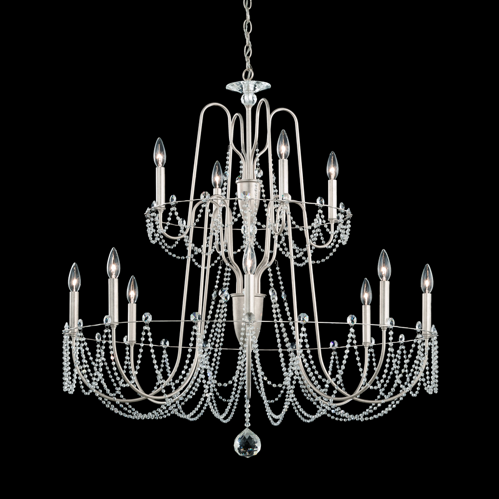 Esmery 12 Light 120V Chandelier in Etruscan Gold with Optic Crystal