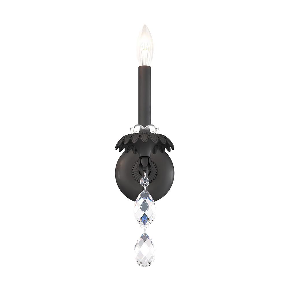 Helenia 1 Light 120V Wall Sconce in Black with Heritage Handcut Crystal