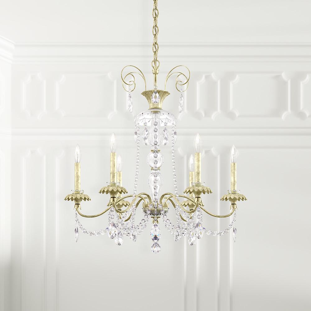 Helenia 6 Light 120V Chandelier in Heirloom Gold with Heritage Handcut Crystal