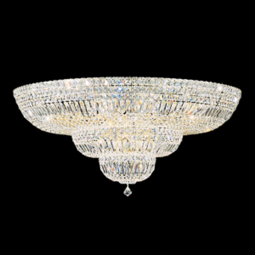 Petit Crystal Deluxe 36&#34; 110V Close to Ceiling in Rich Auerelia Gold with Clear Heritage Cryst