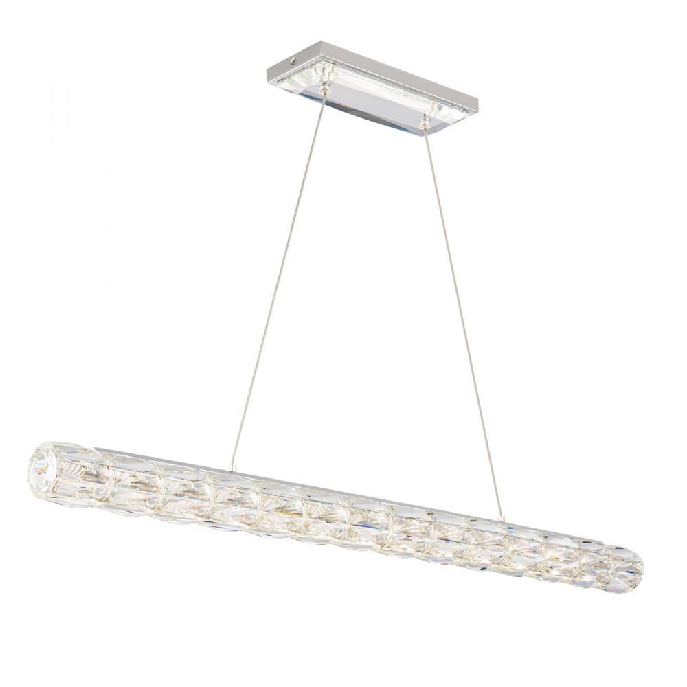 Verve LED 43 120/277V Pendant in Polished Stainless Steel with Radiance Crystal