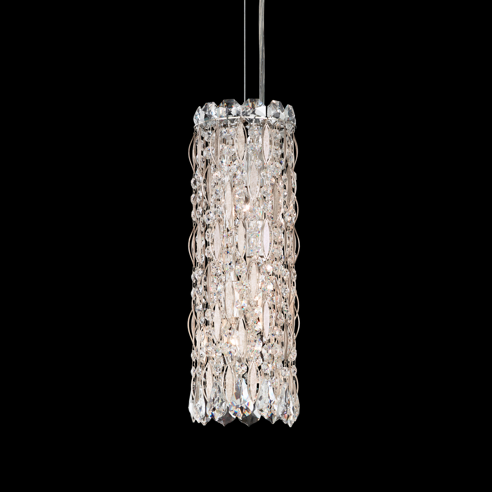 Sarella 3 Light 120V Mini Pendant in White with Heritage Handcut Crystal