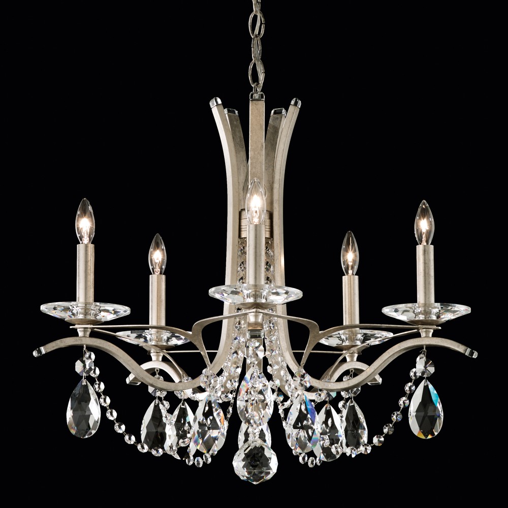 Vesca 5 Light 120V Chandelier in French Gold with Radiance Crystal