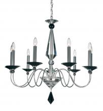 Schonbek 1870 9679-40CL - Jasmine 9 Light 120V Chandelier in Polished Silver with Clear Optic Crystal