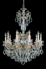 Schonbek 1870 5008-22 - La Scala 10 Light 120V Chandelier in Heirloom Gold with Clear Heritage Handcut Crystal