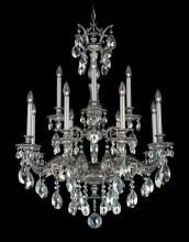 Schonbek 1870 5683-48H - Milano 12 Light 120V Chandelier in Antique Silver with Heritage Handcut Crystal