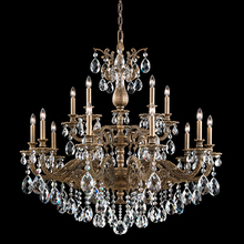 Schonbek 1870 5685-48H - Milano 15 Light 120V Chandelier in Antique Silver with Heritage Handcut Crystal