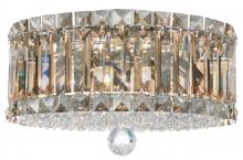 Schonbek 1870 6694O - Plaza 4 Light 120V Flush Mount in Polished Stainless Steel with Optic Crystal