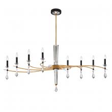 Schonbek 1870 S5608-709/18R - Tempest 8 Light 120V Chandelier in Soft Silver/Black with Radiance Crystal