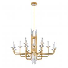 Schonbek 1870 S5716-709O - Calliope 16 Light 120-277V Chandelier in Soft Gold with Optic Crystal