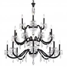 Schonbek 1870 S7620N-51R - Napoli 20 Light 120V Chandelier in Black with Radiance Crystal