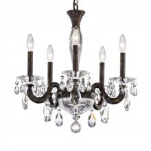 Schonbek 1870 S8605N-23R - San Marco 5 Light 120V Chandelier in Etruscan Gold with Radiance Crystal