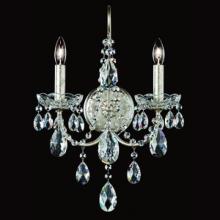 Schonbek 1870 ST1939N-48H - Sonatina 2 Light 120V Wall Sconce in Antique Silver with Heritage Handcut Crystal