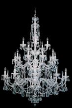 Schonbek 1870 3610-40H - Sterling 25 Light 120V Chandelier in Polished Silver with Heritage Handcut Crystal