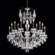 Schonbek 1870 ST1852N-40H - Sonatina 14 Light 120V Chandelier in Polished Silver with Heritage Handcut Crystal