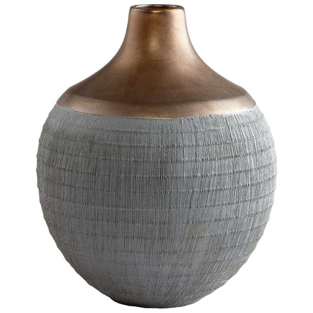 Osiris Vase Charcoal Grey And Bronze - Small
