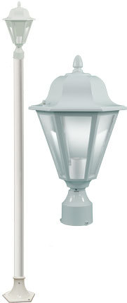 DANIELLA POST LIGHT FIX W/ CLEAR GLASS LED 16W 120V