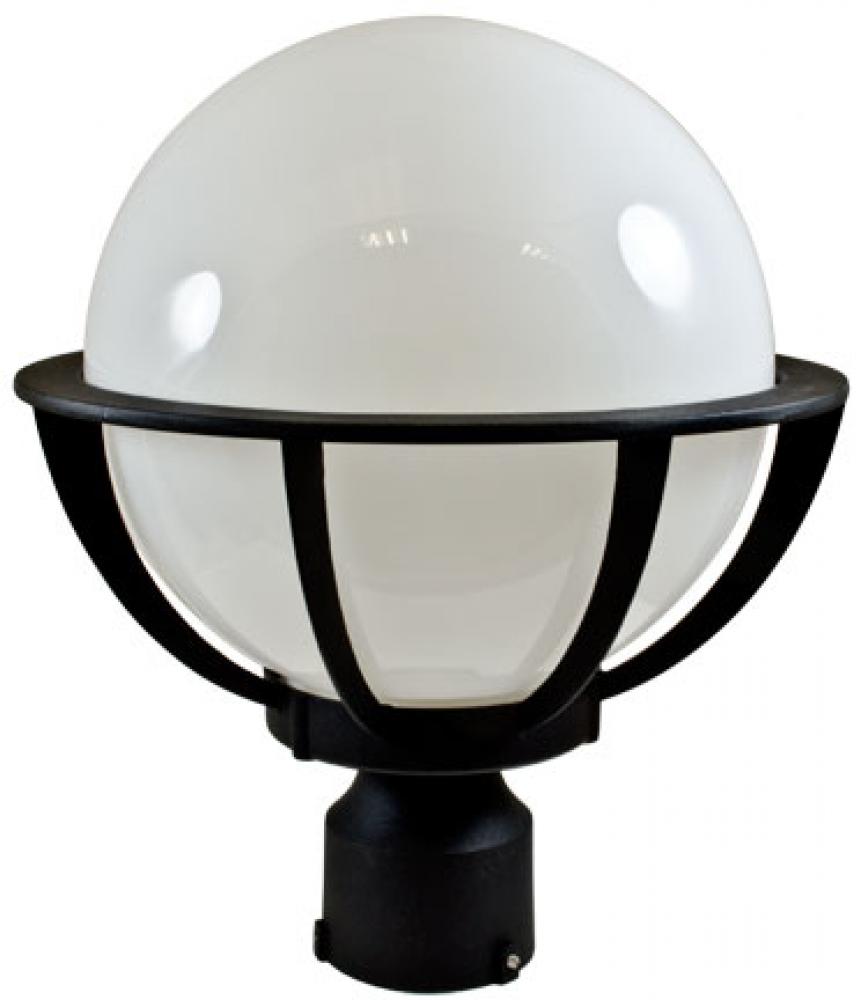 CAST ALUM 10&#34; GLOBE POST TOP FIX LED 9W 85-265V