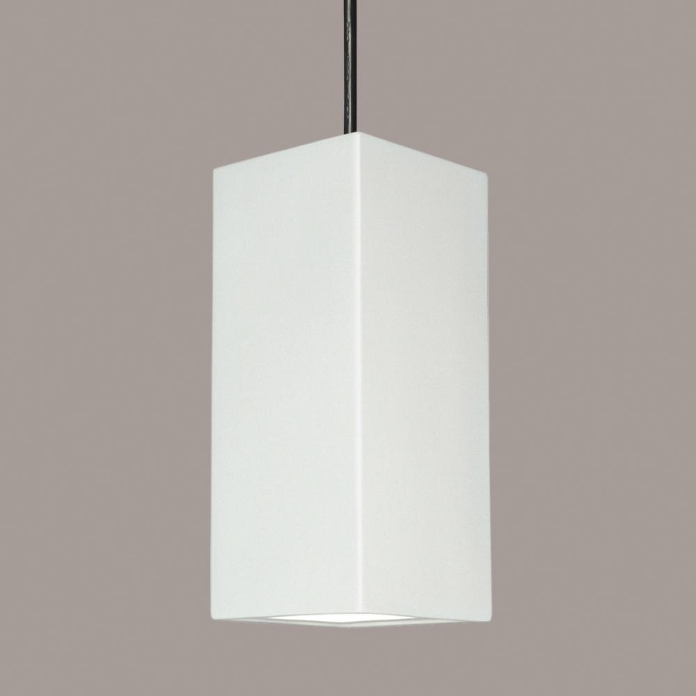 Gran Timor Pendant: Cream Satin (E26 Base Dimmable LED (Bulb included)) (Black Cord & Canopy)