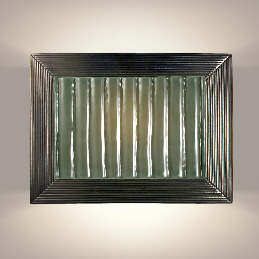 Ripple Wall Sconce Gunmetal and Seaweed