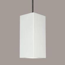 A-19 P1802-1LEDE26-A32-BCC - Gran Timor Pendant: Cream Satin (E26 Base Dimmable LED (Bulb included)) (Black Cord & Canopy)